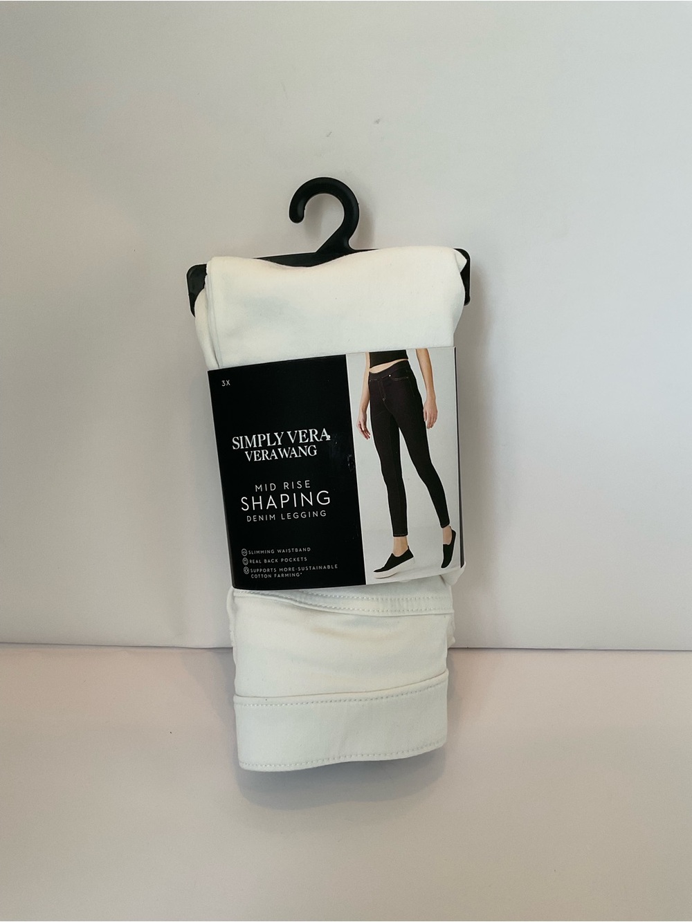 NWT Simply Vera Vera Wang White Mid-Rise Denim Leggings
